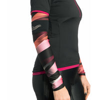 Cosy Cycling Arm Warmers in Print Red/ Pink