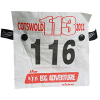 Triathlon Number Belt in Black/ White