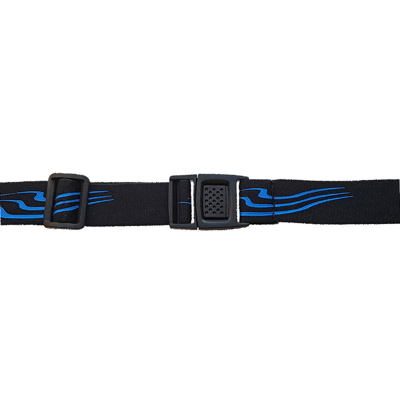 Triathlon Number Belt in Black/ Blue